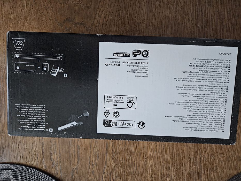 NOWE Thule Evo Raised Rail 710410 kompl 4 szt stopy do bagażnika