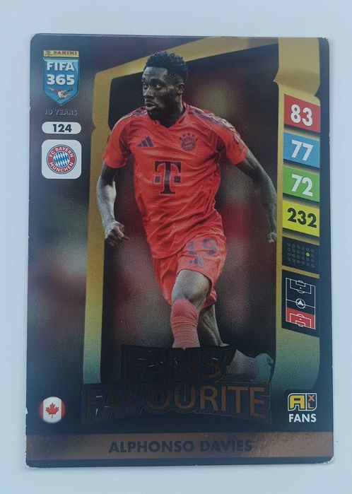 Alphonso Davies 124 karta Fifa 365 Adrenaline XL 2025