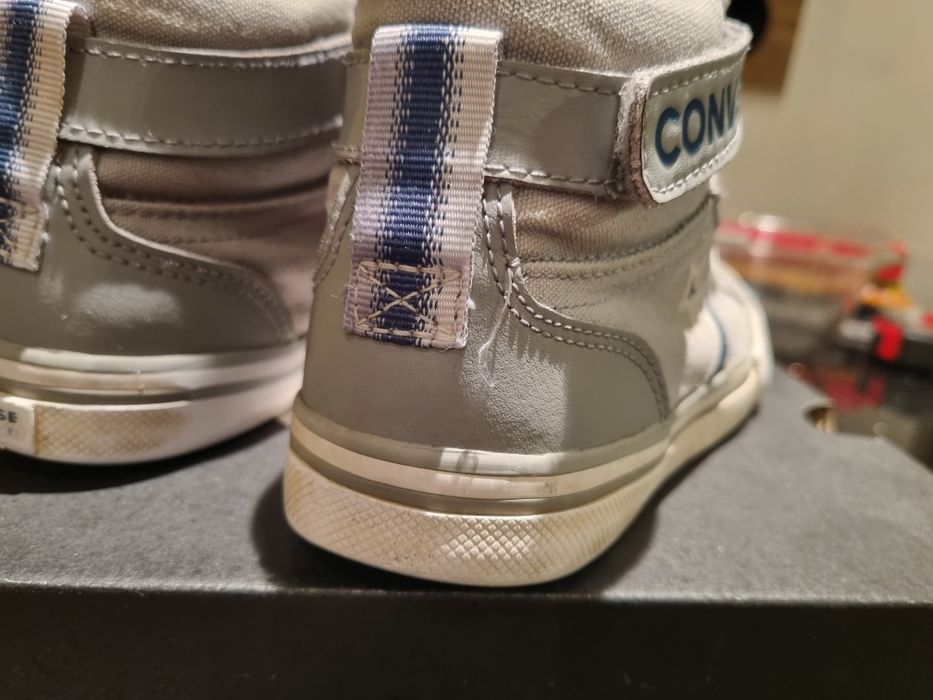 Buty Converse 33 wysokie trampki conversy szare na rzepy Pro Blaze