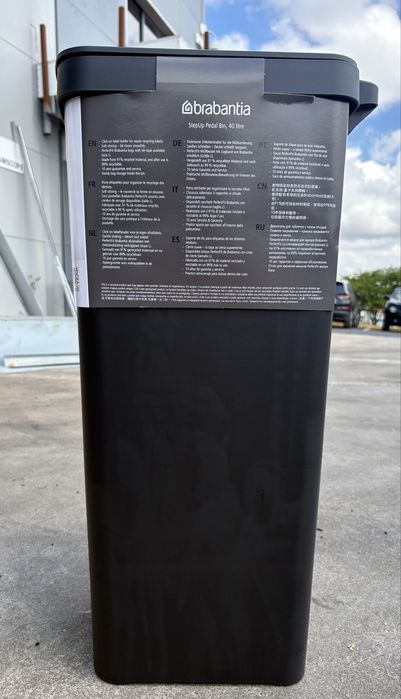 Caixote do lixo - Brabantia 40L - cor preta