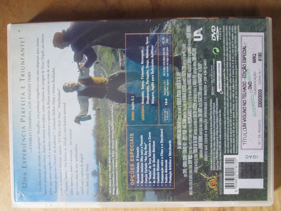 DVD Um Violino no Telhado, edição especial de 2 discos