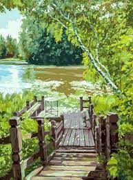 280-AS Лесенка - раскраска по номерам (Белоснежка)