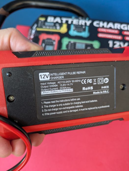 Carregador baterias 12v 6 amperes