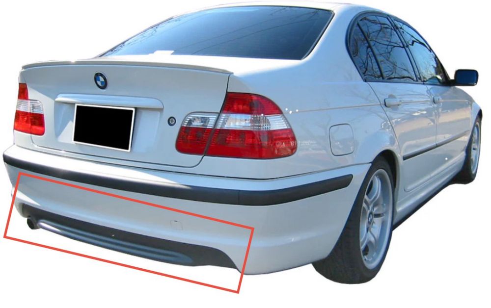 Difusor trás Bmw E46 Pack M sedan, E46 Touring, E46 Coupe, E46 Cabrio