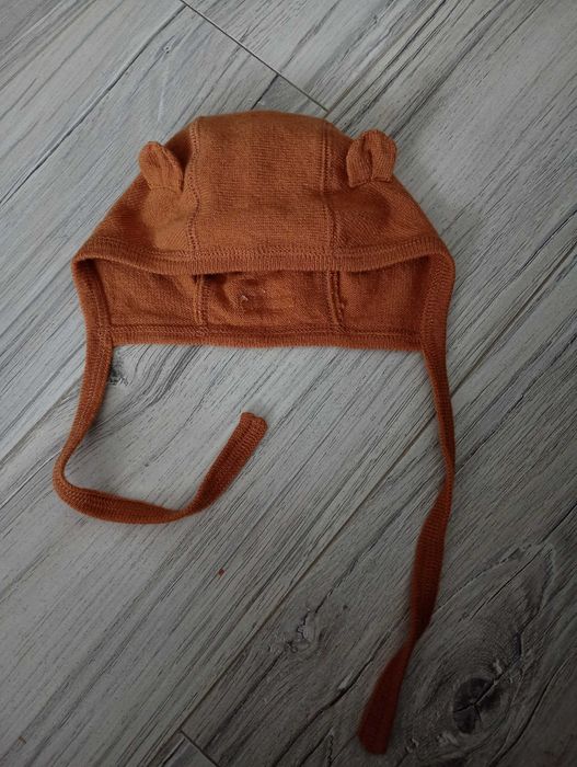 Wełniana czapka z uszkami (bonetka) 0-3 miesiące, marki Liewood