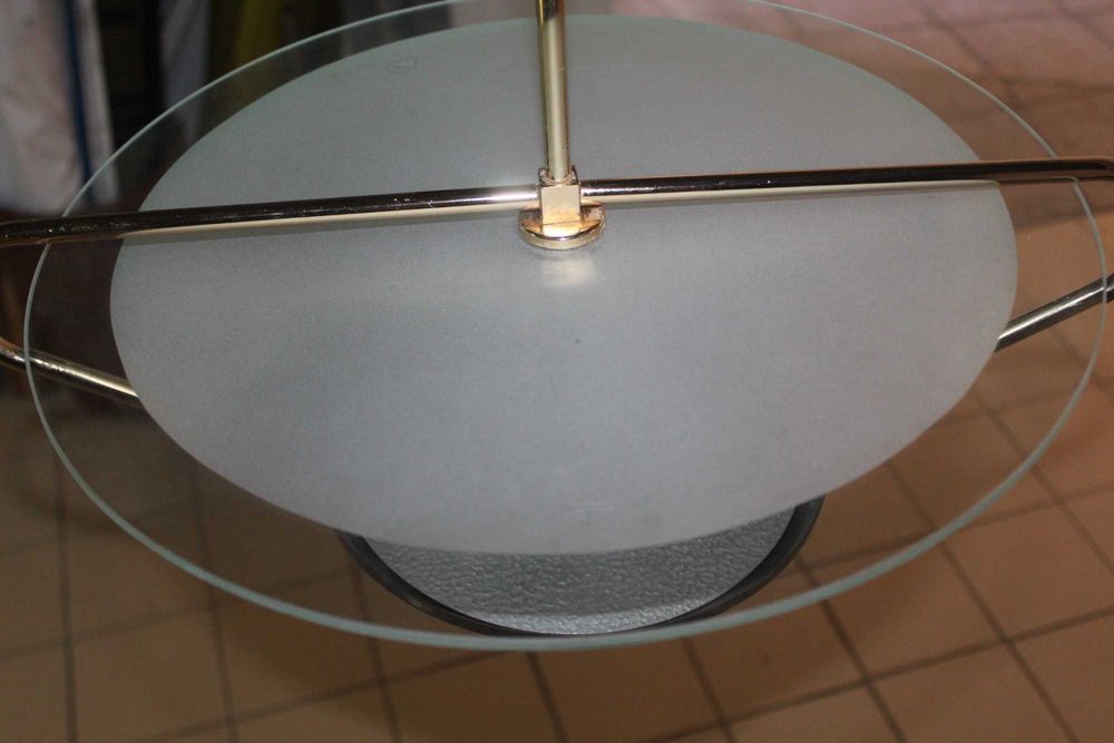 Candeeiro de Teto em Latão e Vidro