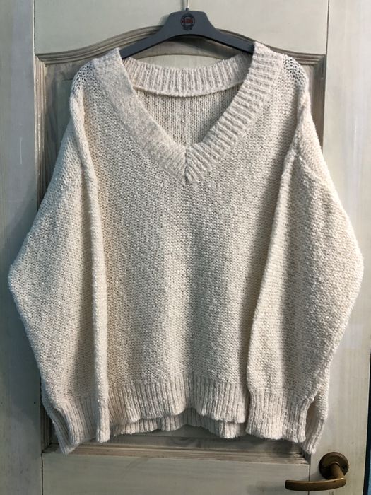 Biały sweter w rozmiarze xxl unisex