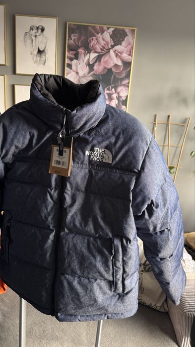 The North Face 92 reversible nuptse denim blue/black rozmiar M