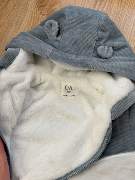 Демісезонний чоловічок, комбінезон C&A 68 розмір 3-6 міс новий з бірко