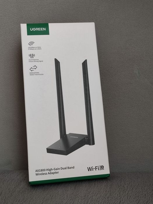 UGREEN AX1800 WiFi 6 dual Wi-fi адаптер з зовнішніми антенами