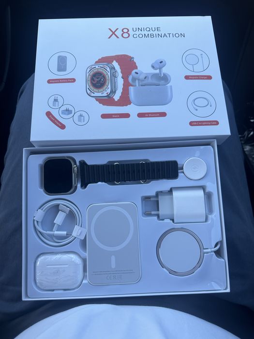 pack Relogio inteligente airpods x8