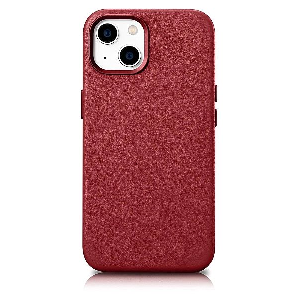 iCarer Case Leather pokrowiec etui z naturalnej skóry do iPhone 14 Plu