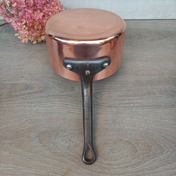 Profesjonalny miedziany garnek rondel poj 3 l grube dno 3mm sygnowany