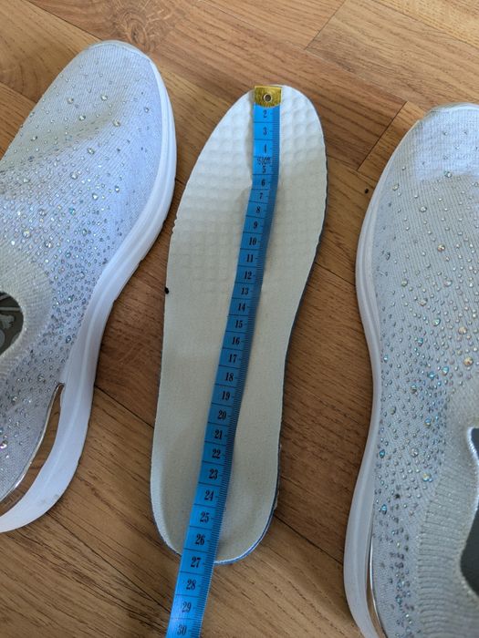 Białe buty adidasy sportowe z cekinami wesele ślub 42 ccc