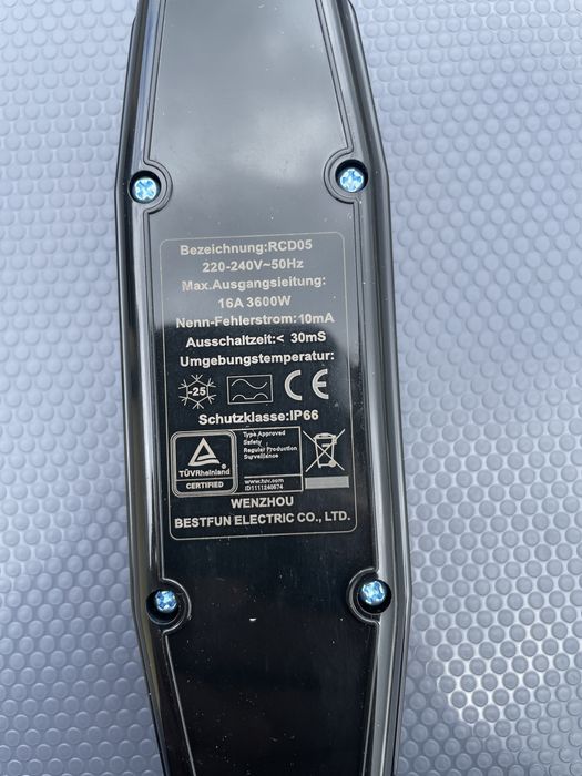 Dispositivo Diferencial RCD Portátil 16A 10mA IP66 (Segurança Elétrica)