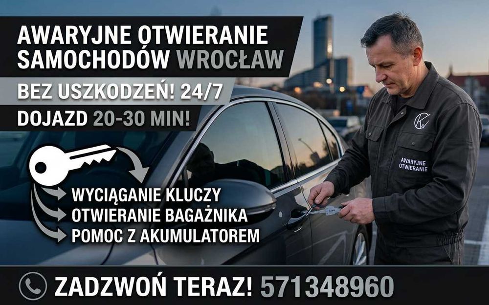 Awaryjne Otwieranie Samochodów Wrocław 24/7 | Bez uszkodzeń! Szybki dojazd