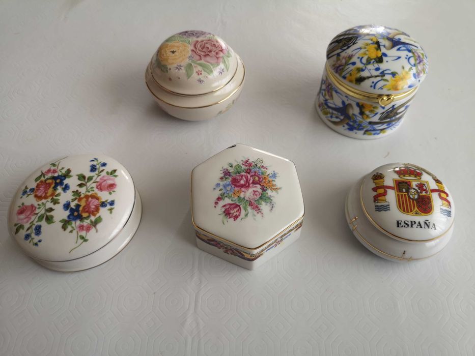 caixas miniatura em porcelana