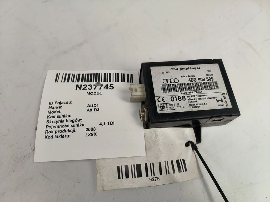 sterownik / moduł webasto 4d0909509k audi a8 d2