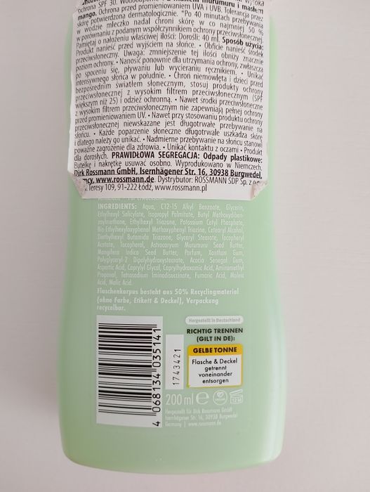 mleczko do opalania Sunozon Bondi Beach SPF 30 marki Rossmann