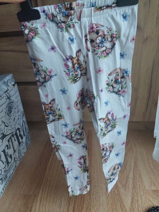 Nowe leginsy dla dziewczynki handmade r.98