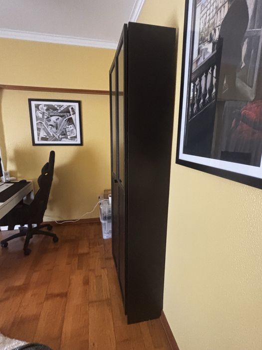 Estante com portas de vidro Billy/Oxberg