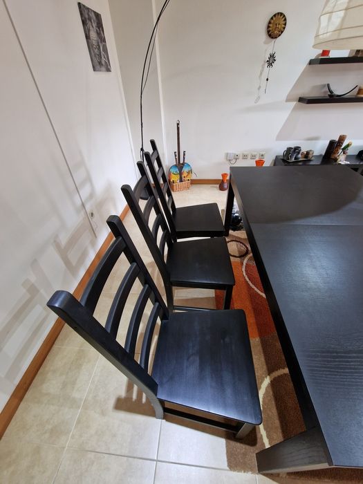 Mesa de jantar conjunto cadeiras e banco