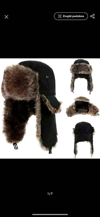 Nowa czapka męska uszatka zimowa militarna wojskowa