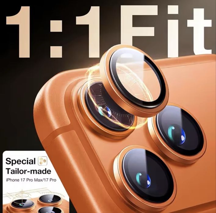 Защитное стекло для камер iPhone 17 Pro Max Orange, 17 Pro White, Blue