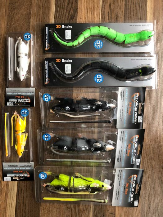 7 szt. Savage Gear 3D Snake Rad zestaw powierzchniowy Szczupak wobler