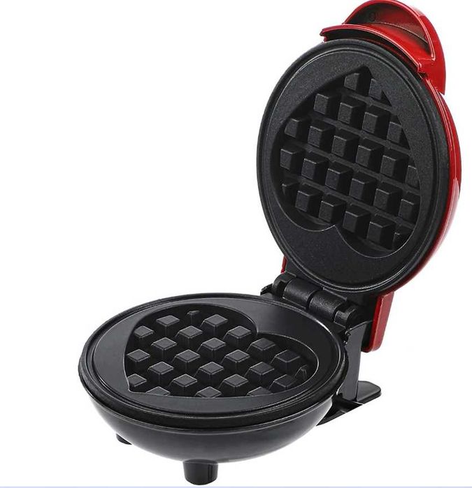 Gofrownica Elektryczna Mini Serce 350W Nieprzywierająca Powłoka