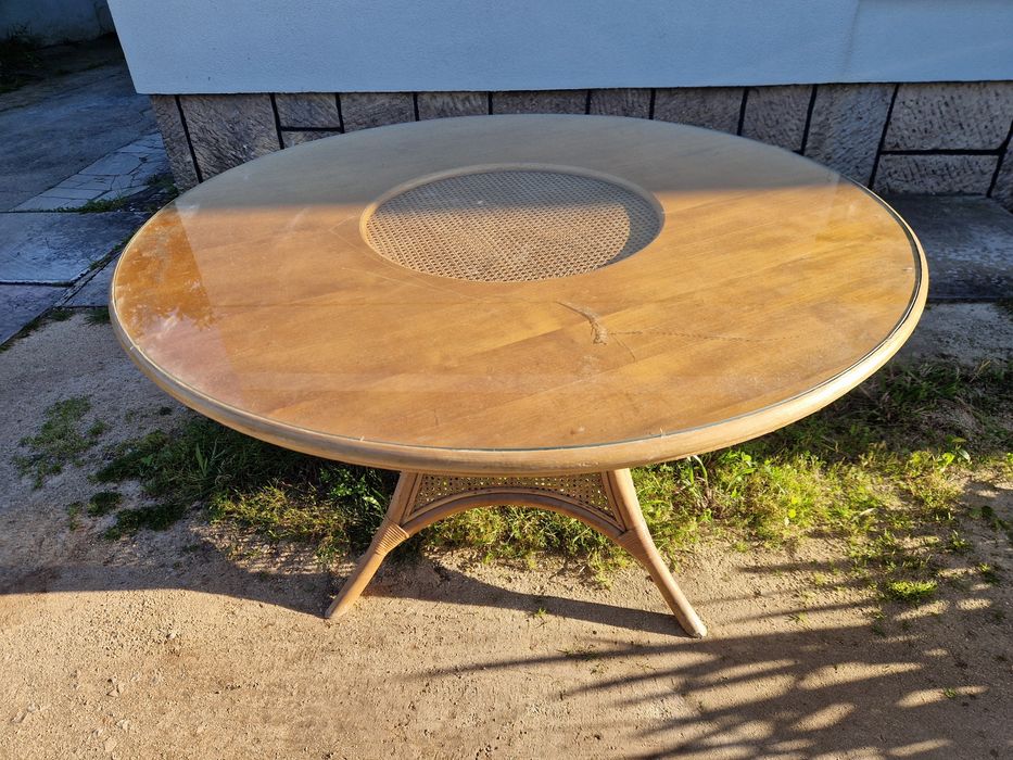 Mesa redonda madeira de 140cm