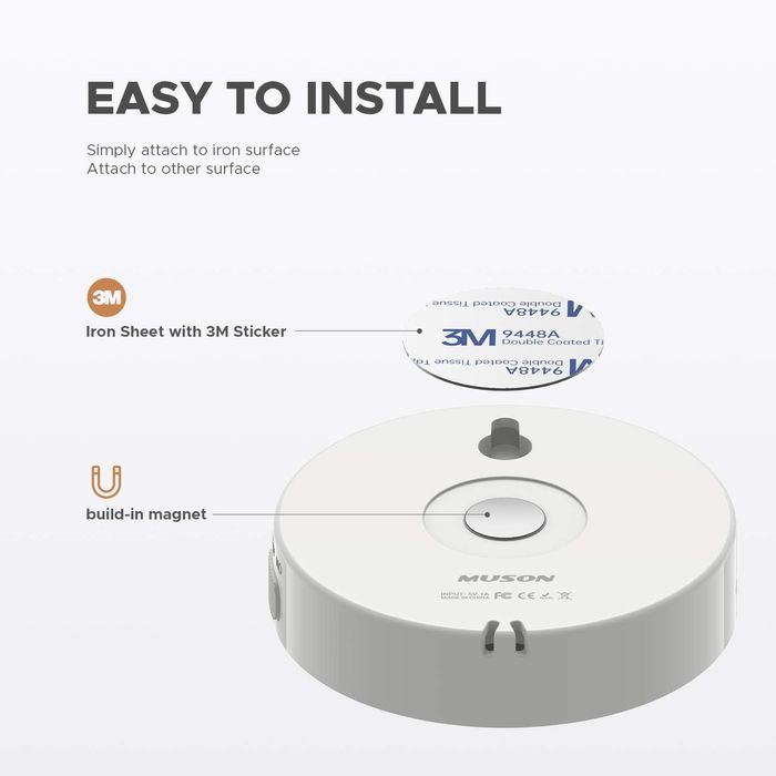 3 luzes recarregáveis  USB sensor de movimento para quarto bebê