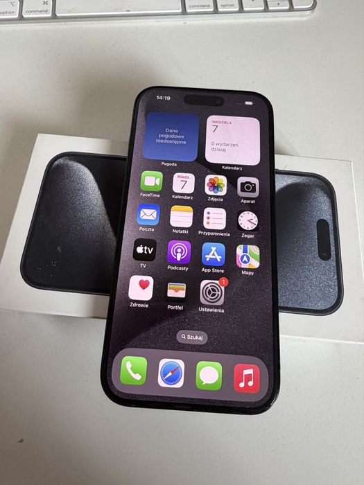 Bateria 95% iPhone 15 Pro 1TB Titanium Black