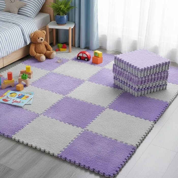 Модульный ковёр-пазл с мягким ворсом 20 плиток (30×30 см)