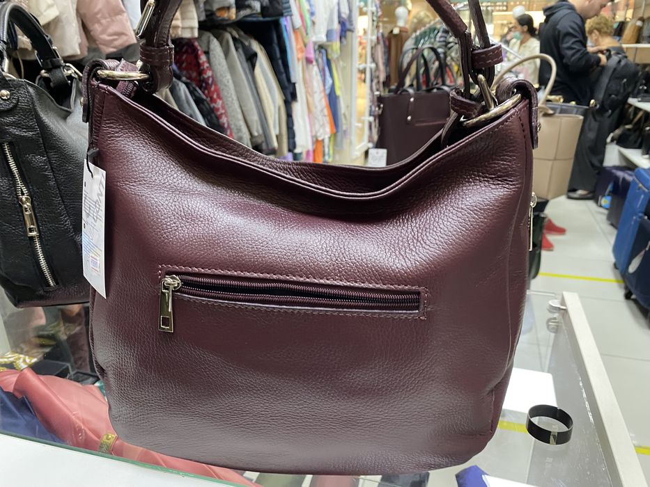 Сумка мягкая кожаная Женская сумка на плечо сумка из мягкой кожи Итали