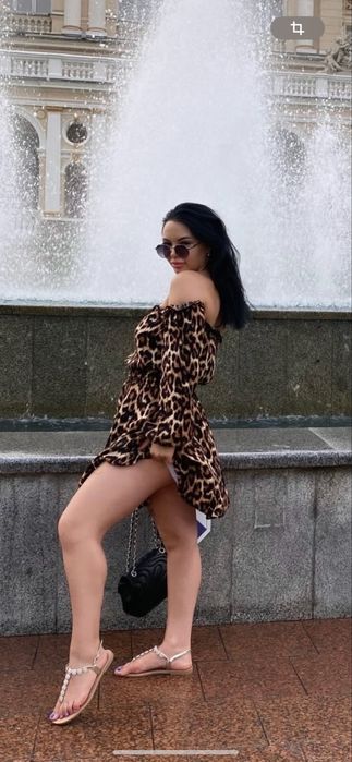 Леопардовое платье,сарафан