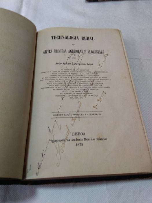 Technologia Rural ou Artes Chimicas Agrícolo-Florestaes de J.I.Ferreira Lapa