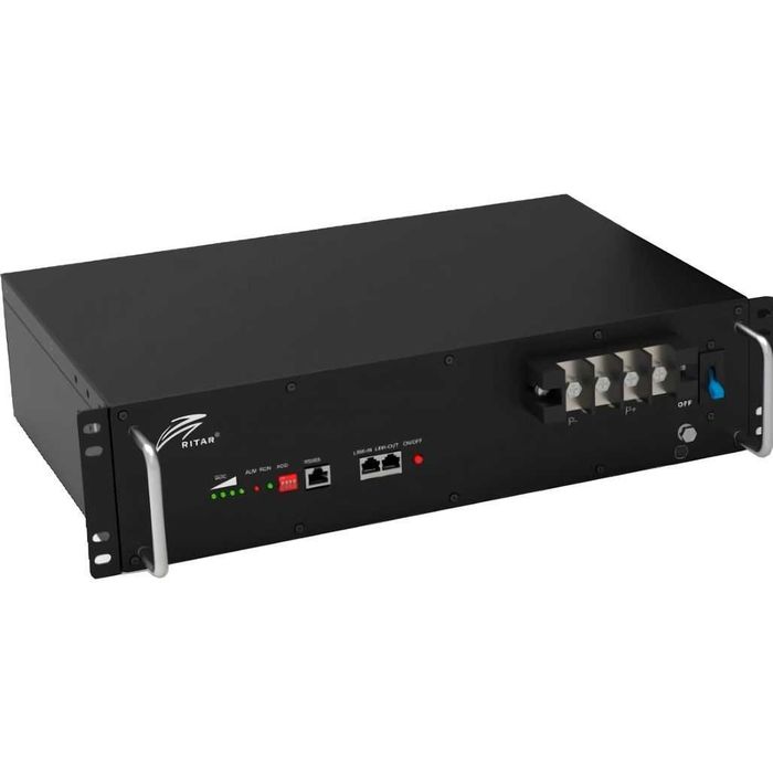 Гибридный инвертор SAKO E-SUN 3KVA/24V 2700Вт + Аккумулятор LiFePO₄ 2560Вт. Ritar 19"