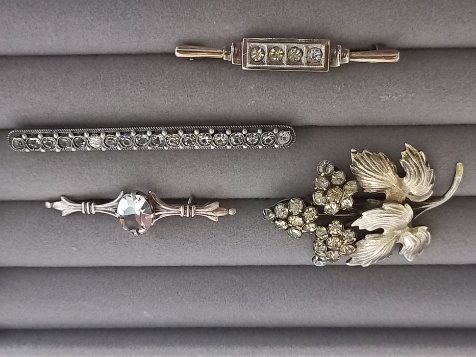 Броши серебро 875проба звезда