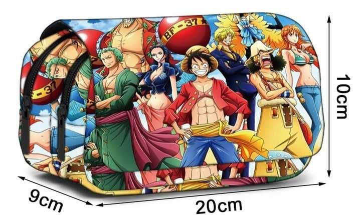 ONE PIECE anime klasyczny piórnik dwukomorowy  saszetka duży