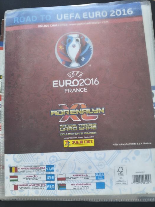 Album kolekcjonerski kart piłkarskich Euro  2016