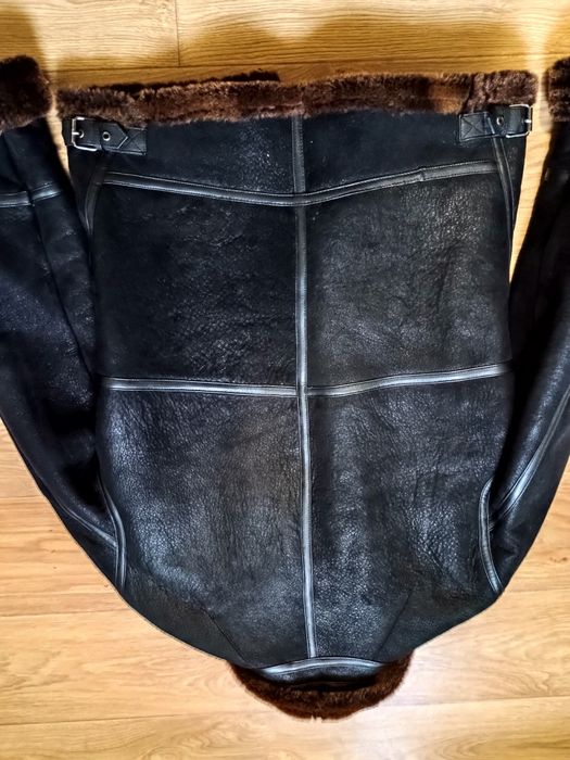 Дублёнка бомбер пилот размер M.