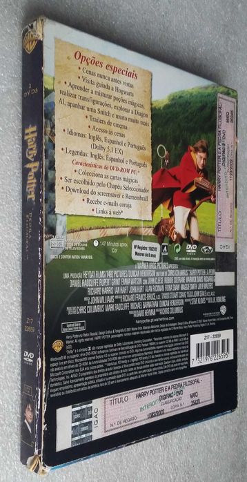 DVD Harry Potter e a Pedra Filosofal- 2 dvd