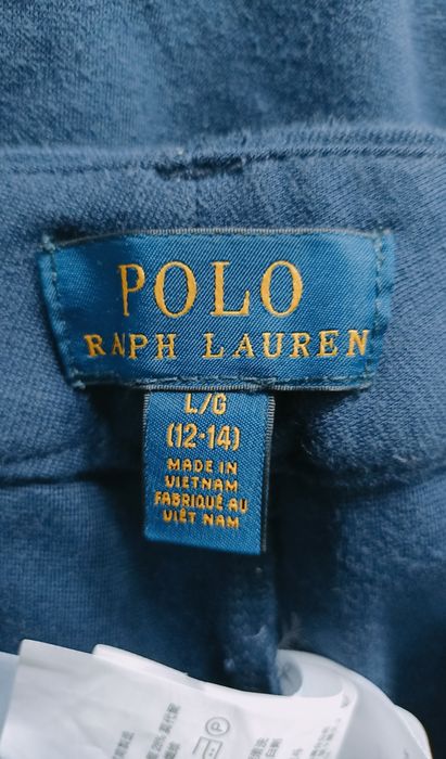 Granatowe spodnie dziewczęce tregginsy legginsy Ralph Lauren 12/14