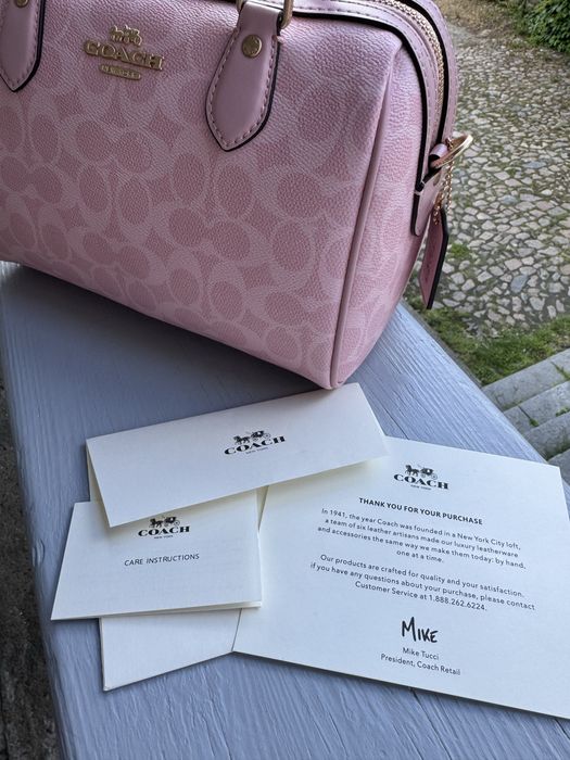 Сумка coach pink , оригинал