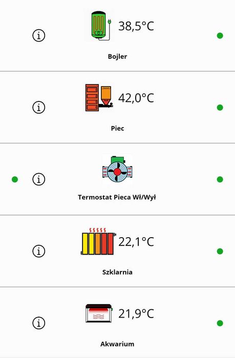 Sterownik WiFi, 4 czujniki temperatury x 5m termostat