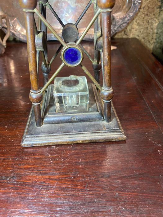 Tinteiro Bauhaus Alemanha Anos 20 19 cm