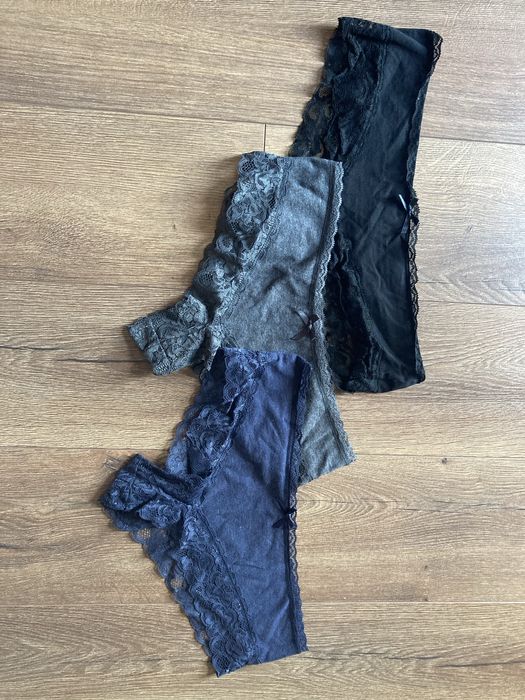 3 x figi brazyliany z koronką rozm S