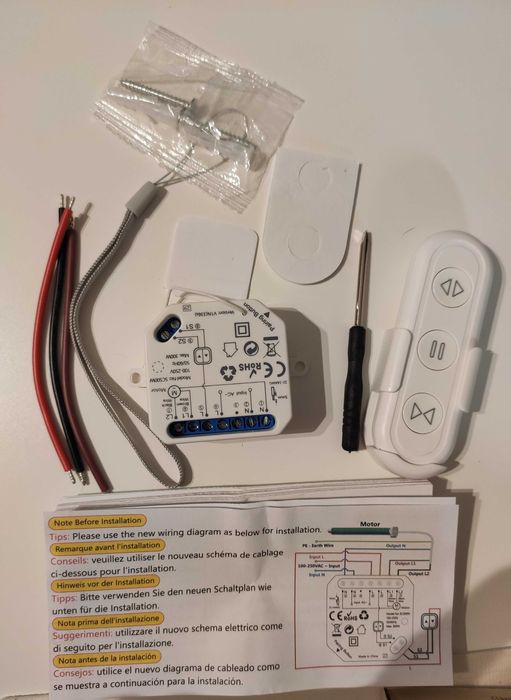 Sterownik rolet LoraTap Tuya Wifi + pilot 868MHz