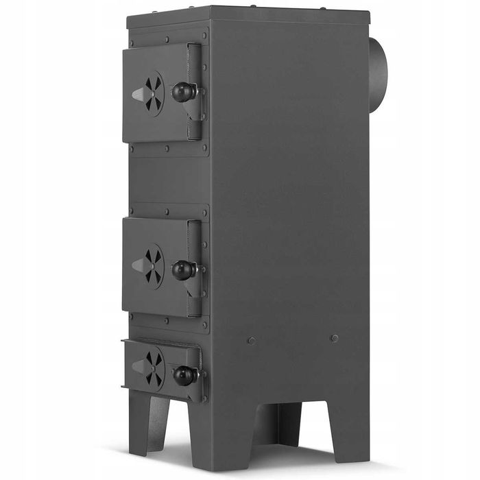 Stalowy Piec Wolnostojący szamot KOZA Janusz